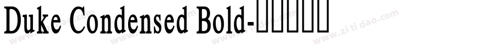 Duke Condensed Bold字体转换